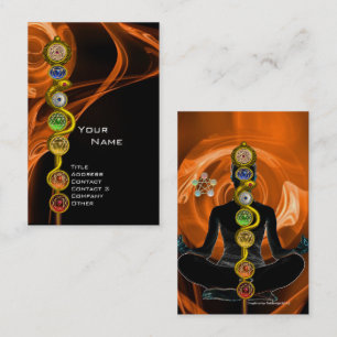 ROD OF ASCLEPIUS,7チャクラヨガロータスポーズオレンジ 名刺