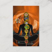 ROD OF ASCLEPIUS,7チャクラヨガロータスポーズオレンジ 名刺 (裏面)