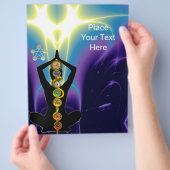 ROD OF ASCLEPIUS,7チャクラヨガロータスポーズブルー チラシ (手)