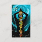 ROD OF ASCLEPIUS,7チャクラヨガロータスポーズブルー 名刺 (裏面)