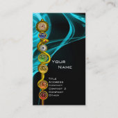 ROD OF ASCLEPIUS,7チャクラヨガロータスポーズブルー 名刺 (正面)