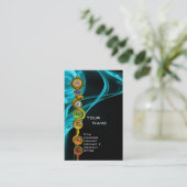 ROD OF ASCLEPIUS,7チャクラヨガロータスポーズブルー 名刺 (スタンド正面)