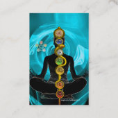 ROD OF ASCLEPIUS,7チャクラヨガロータスポーズブルー 名刺 (裏面)