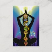 ROD OF ASCLEPIUS,7チャクラヨガロータスポーズブルー 名刺 (裏面)