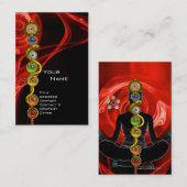 ROD OF ASCLEPIUS,7チャクラヨガロータスポーズレッド 名刺 (正面/裏面)