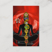 ROD OF ASCLEPIUS,7チャクラヨガロータスポーズレッド 名刺 (裏面)