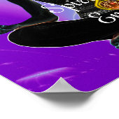 ROD OF ASCLEPIUS 7チャクラ，ヨガロータスポーズパープル ポスター (角)