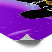 ROD OF ASCLEPIUS 7 CHAKRAS,YOGA LOTUS POSE Purple ポスター (角)