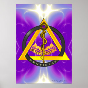 ROD OF ASCLEPIUS DENTIST DENTISTRY SYMBOL ポスター