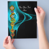 ROD OF ASCLEPIUS WITH 7 CHAKRAS ,SPIRITUAL ENERGY チラシ (手)