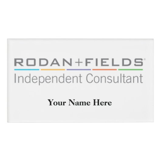 Rodanおよびフィールド名のバッジ 名札 (正面)