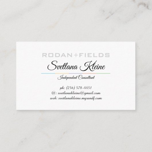 Rodanおよび分野の名刺 名刺 (裏面)