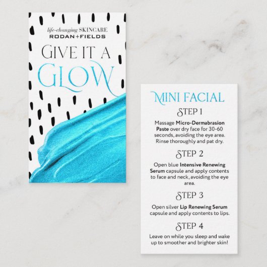 Rodanおよび分野の小型美顔術は、それに白熱カードを与えます 名刺 (正面/裏面)