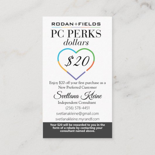 Rodanおよび分野のPCのドル 名刺 (裏面)