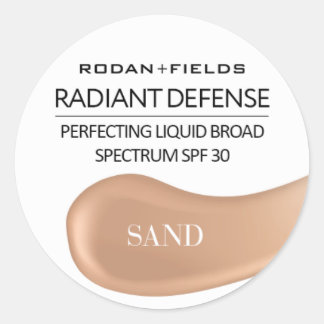 Rodan and Fields Radiant Defenseのステッカー |砂 ラウンドシール