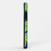 Rodderの熱い縦縞のハイビスカスおよびスカル Case-Mate iPhoneケース (裏面/右)