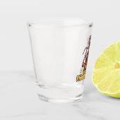Roddyのラットのフィンクのスタイルの密造酒のグラフィック#1 ショットグラス (左)