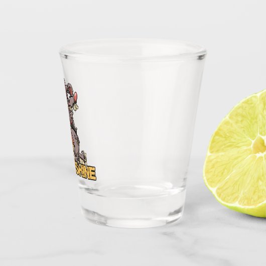 Roddyのラットのフィンクのスタイルの密造酒のグラフィック#1 ショットグラス (右)