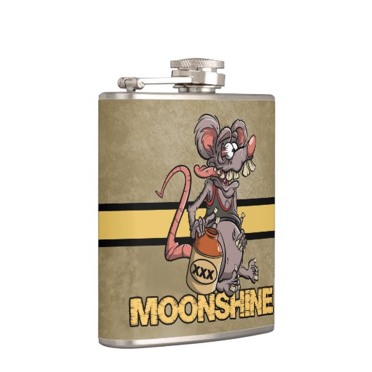 Roddyのラットのフィンクのスタイルの密造酒のロゴ フラスク (右)