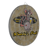 Roddyのラットの漫画のラットのフィンク写実的なビールパブのバー ダーツボード (正面左)