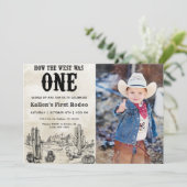 Rodeoの最初の誕生日どのように西は1つの写真だった 招待状 (スタンド正面)