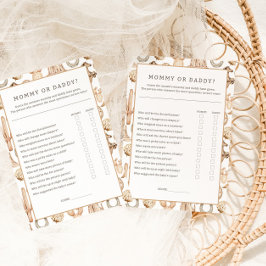 Rodeoニュートラルベビーシャワーモーミーまたはダディーゲーム