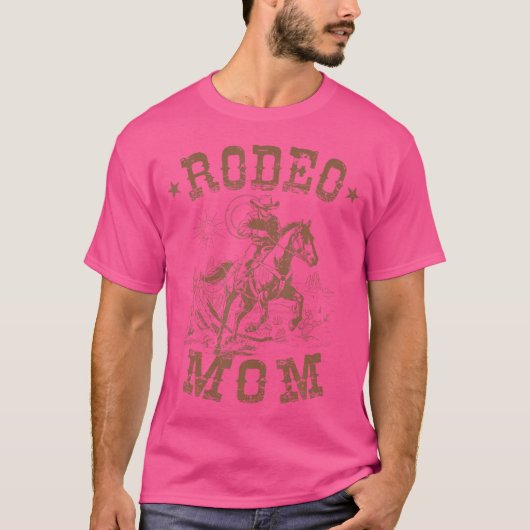 Rodeoママ西カウボーイママ家族マッチングモット Tシャツ (正面)