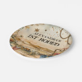 Rodeo Boots & Cactus 1st Birthday ペーパープレート (アングル)