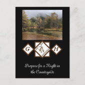 Rodeo Bull RiderとLonghorn Monogramの写真 インビテーションポストカード (正面)