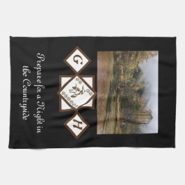 Rodeo Bull RiderとLonghorn Monogramの写真 キッチンタオル