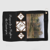 Rodeo Bull RiderとLonghorn Monogramの写真 ゴルフタオル (横)