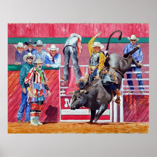 Rodeo Clown and Bull Rider ポスター (正面)