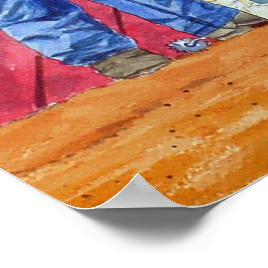 Rodeo Clown and Bull Rider ポスター (角)