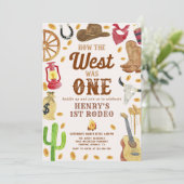 Rodeo Cowboy 1st Birthday How The West Was One 招待状 (スタンド正面)