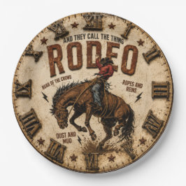 Rodeo Cowboy Western Rodeo Horse Ranch ペーパープレート