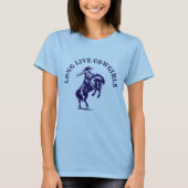 Rodeo Cowgirl On Horse Template Tシャツ (正面)