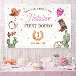 Rodeo Cowgirl western Birthday Party 横断幕