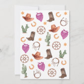 Rodeo Cowgirl western Birthday Party Invitation 招待状 (裏面)