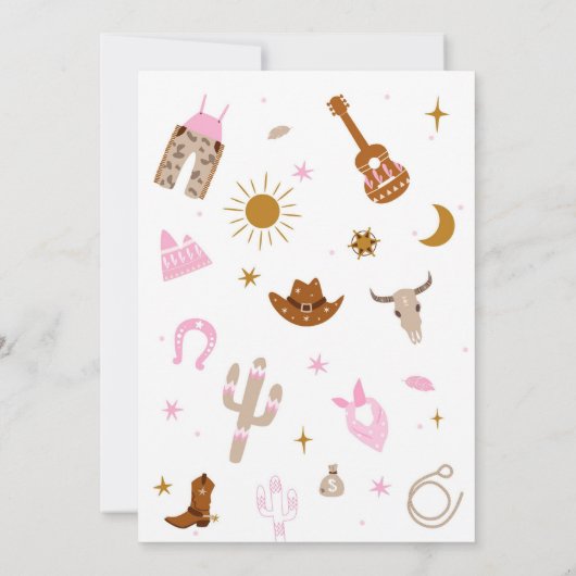 Rodeo First Birthday Invitation 招待状 (裏面)