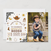 Rodeo First Birthday, Photo Cowboy Birthday Boy 招待状 (正面)