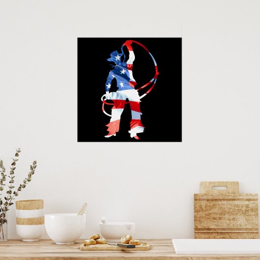 Rodeo is America - Roping ポスター (キッチン)