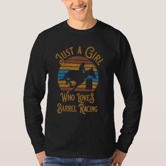 Rodeo Just A Girl Who Loves Barrel Racing Tシャツ (正面)