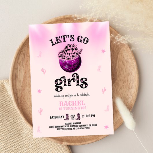 Rodeo Let's go girls 招待状