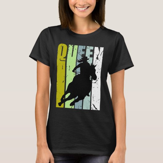 Rodeo Queen Barrel Racing Race Racer Women Cowgirl Tシャツ (正面)