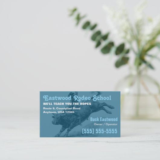 Rodeo School | Bull Rider Training / Instructor 名刺 (スタンド正面)
