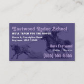 Rodeo School | Cowboy Roping Instructor Card 名刺 (正面)