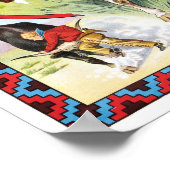 Rodeo & Wild West Show, 1910.ヴィンテージ広告の ポスター (角)