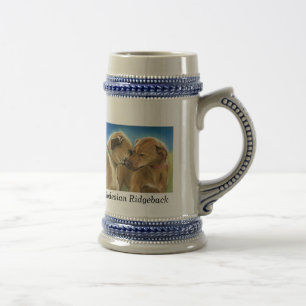 Rodesian Ridgeback犬の芸術Stien ビールジョッキ