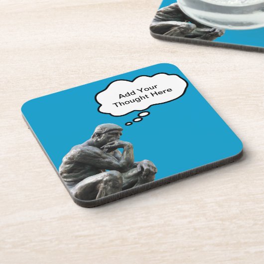 Rodinの思想家-あなたのカスタムの思考を加えて下さい コースター (左側)