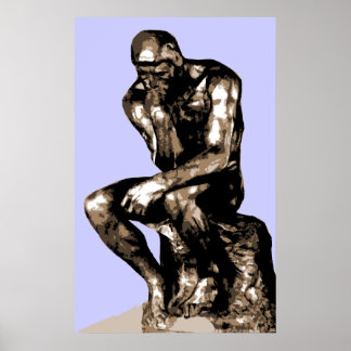 Rodin "The Thinker" – キャンバス ポスター
